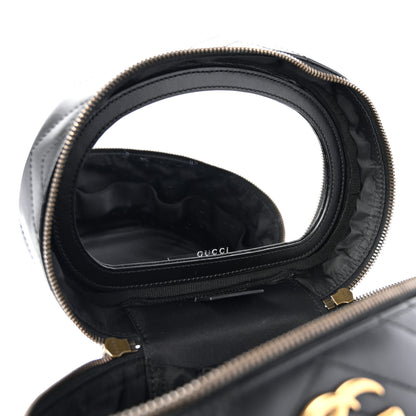 Gucci Calfskin Matelasse Small GG Marmont Vanity Cosmetic Case Black 11 of 11