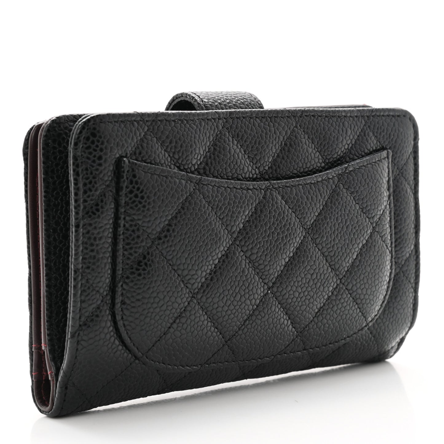 Caviar Quilted CC French Wallet Black