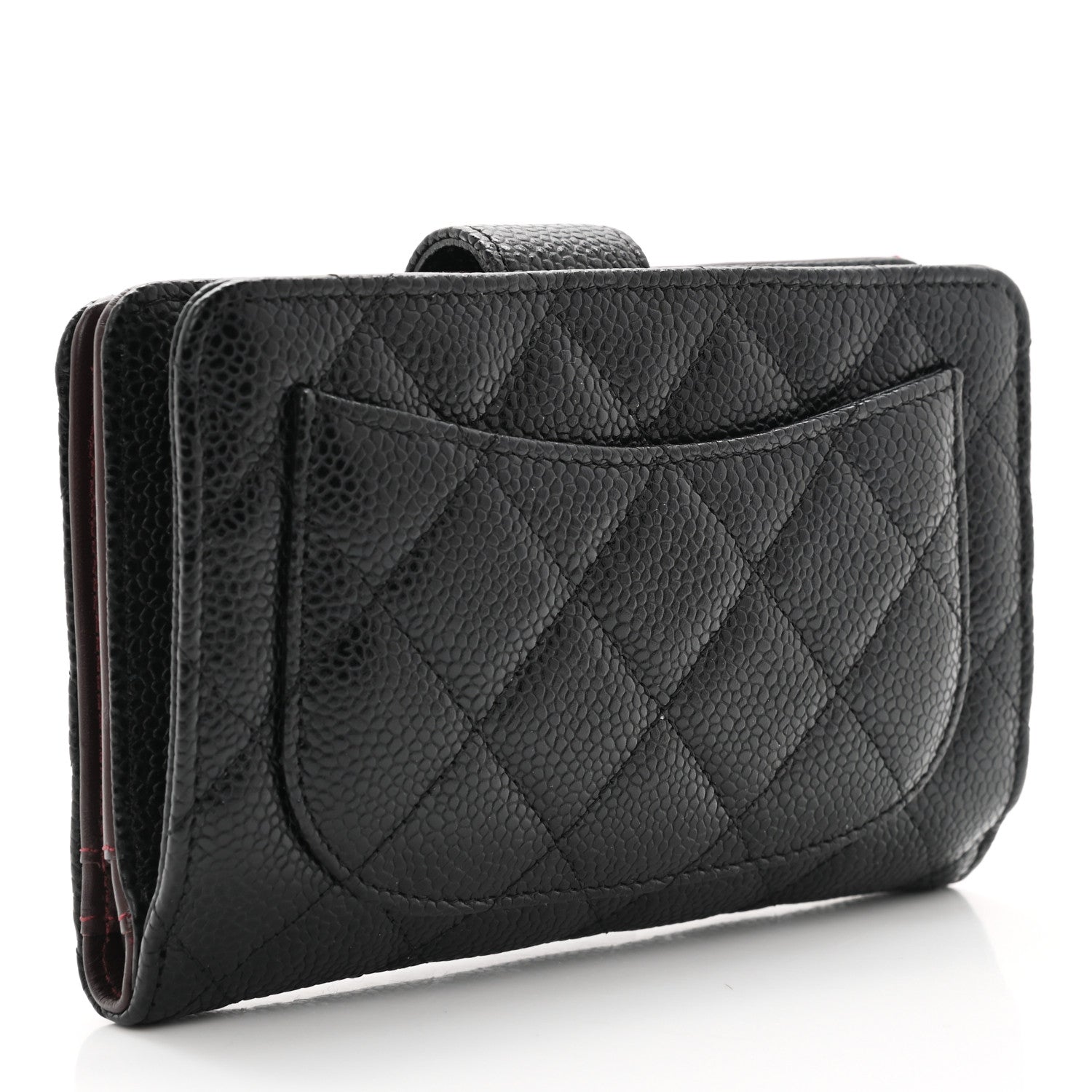 Chanel Caviar Quilted CC French Wallet Black 3 of 9