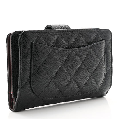 Chanel Caviar Quilted CC French Wallet Black 3 of 9