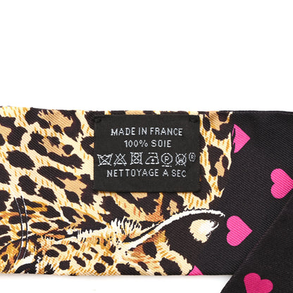 Hermes Silk Jungle Love Love Twilly Black Vert Rose Vif 4 of 4