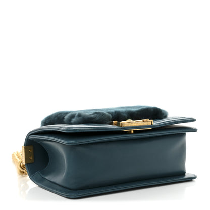 Chanel Orylag Rabbit Fur Calfskin Small Boy Flap Turquoise 4 of 10