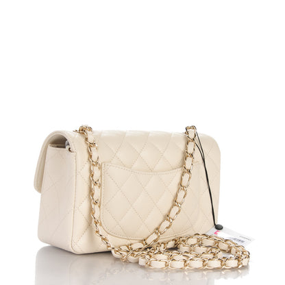 Chanel Caviar Quilted Mini Rectangular Flap White 3 of 8