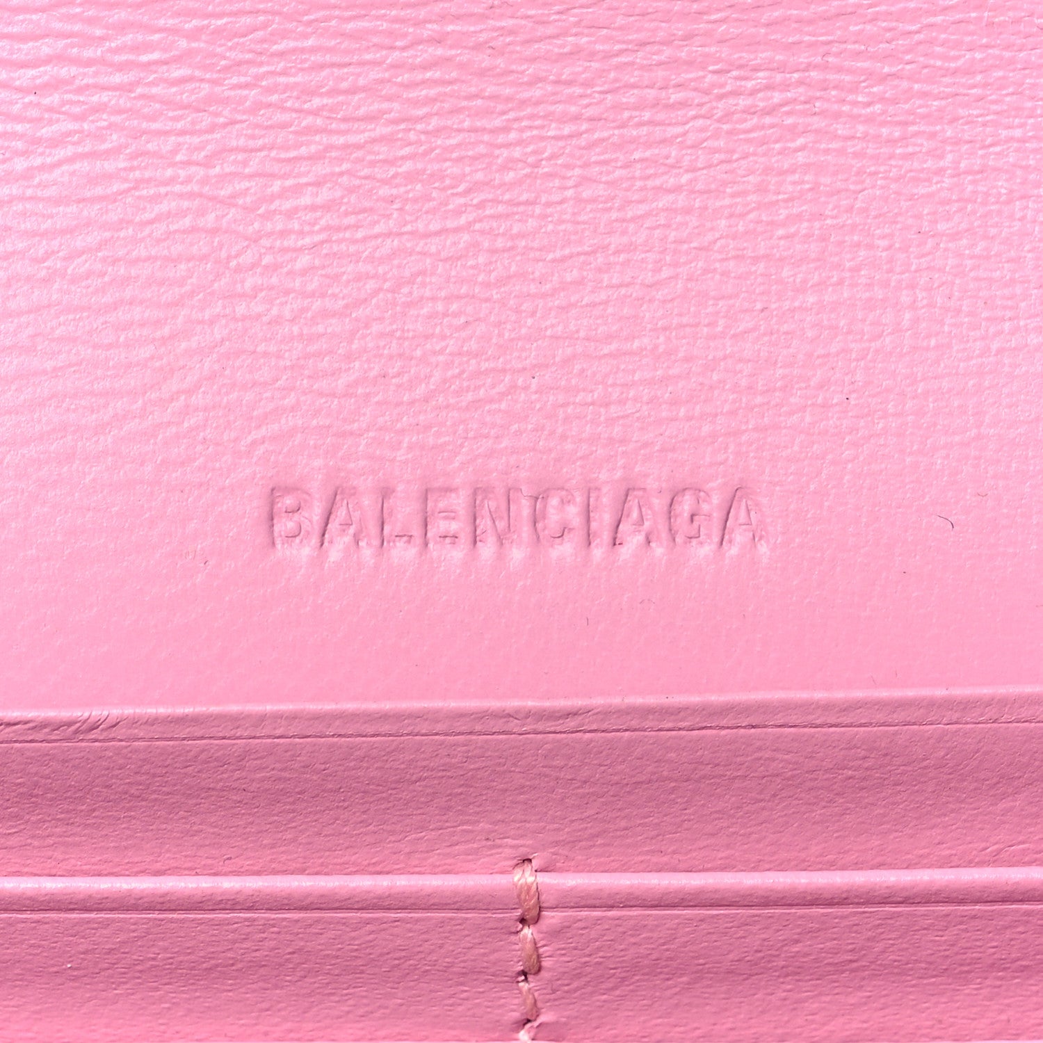 Balenciaga Extra Supple Calfskin Crocodile Embossed Gossip Wallet On Chain Candy Pink 6 of 10