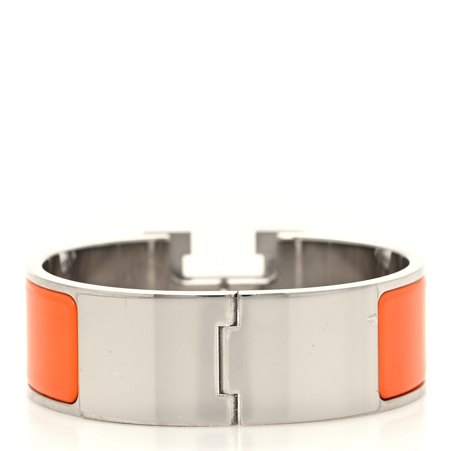 Enamel Wide Clic Clac H Bracelet GM Orange