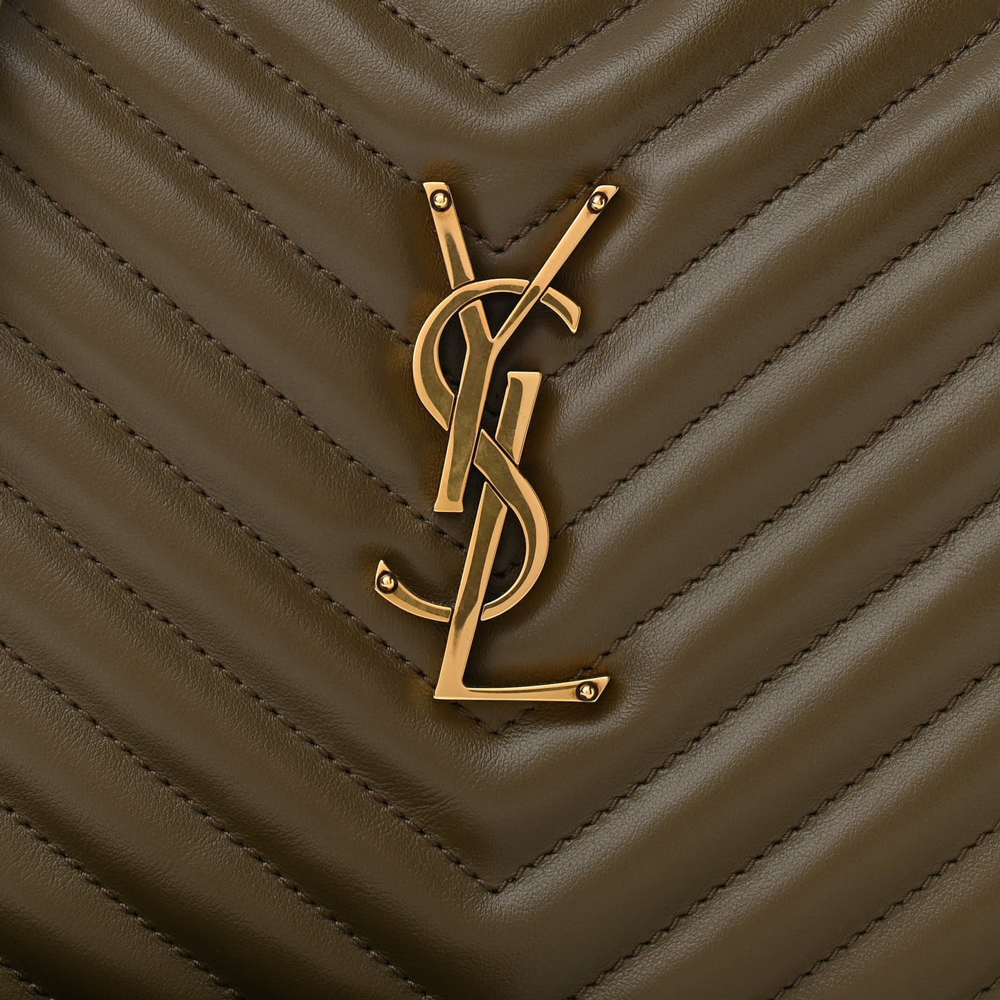 Calfskin Matelasse Monogram Lou Camera Bag Military Olive