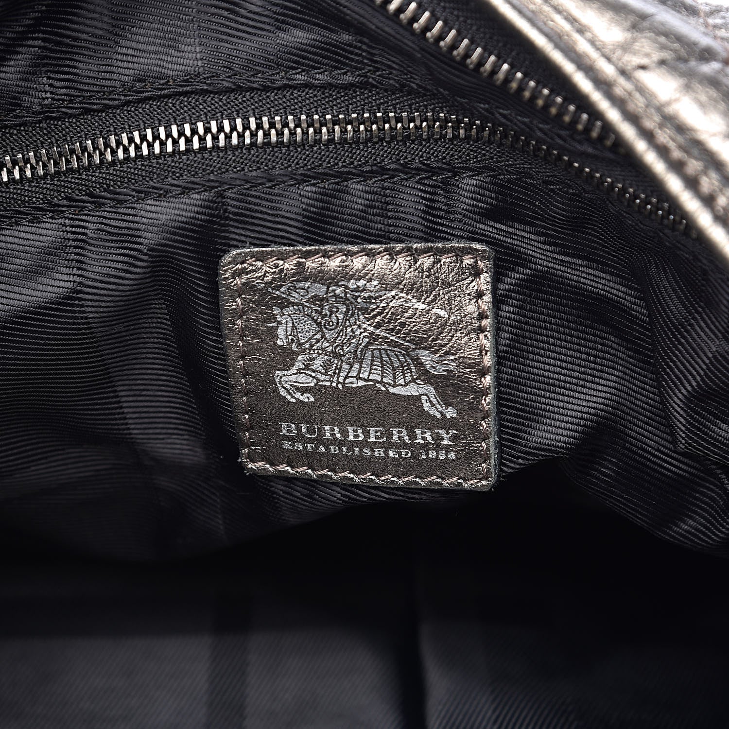 Burberry Metallic Calfskin Quilted Hoxton Hobo Nickel 6 of 16