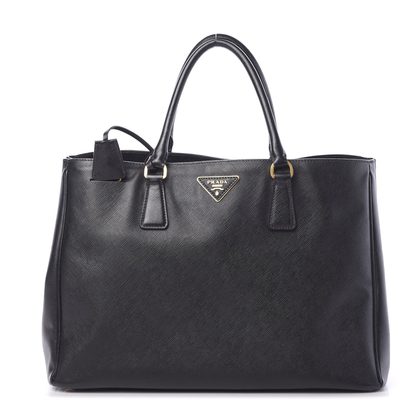 Saffiano Lux Medium Tote Black