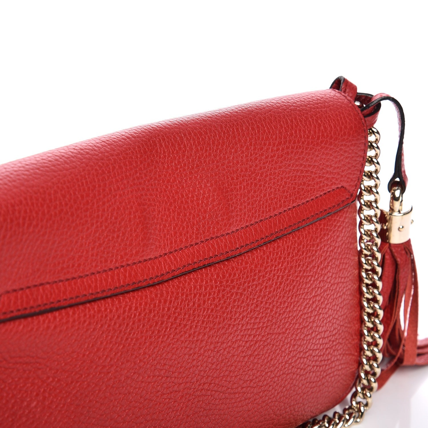 Gucci Pebbled Calfskin Medium Soho Flap Crossbody Red 13 of 13