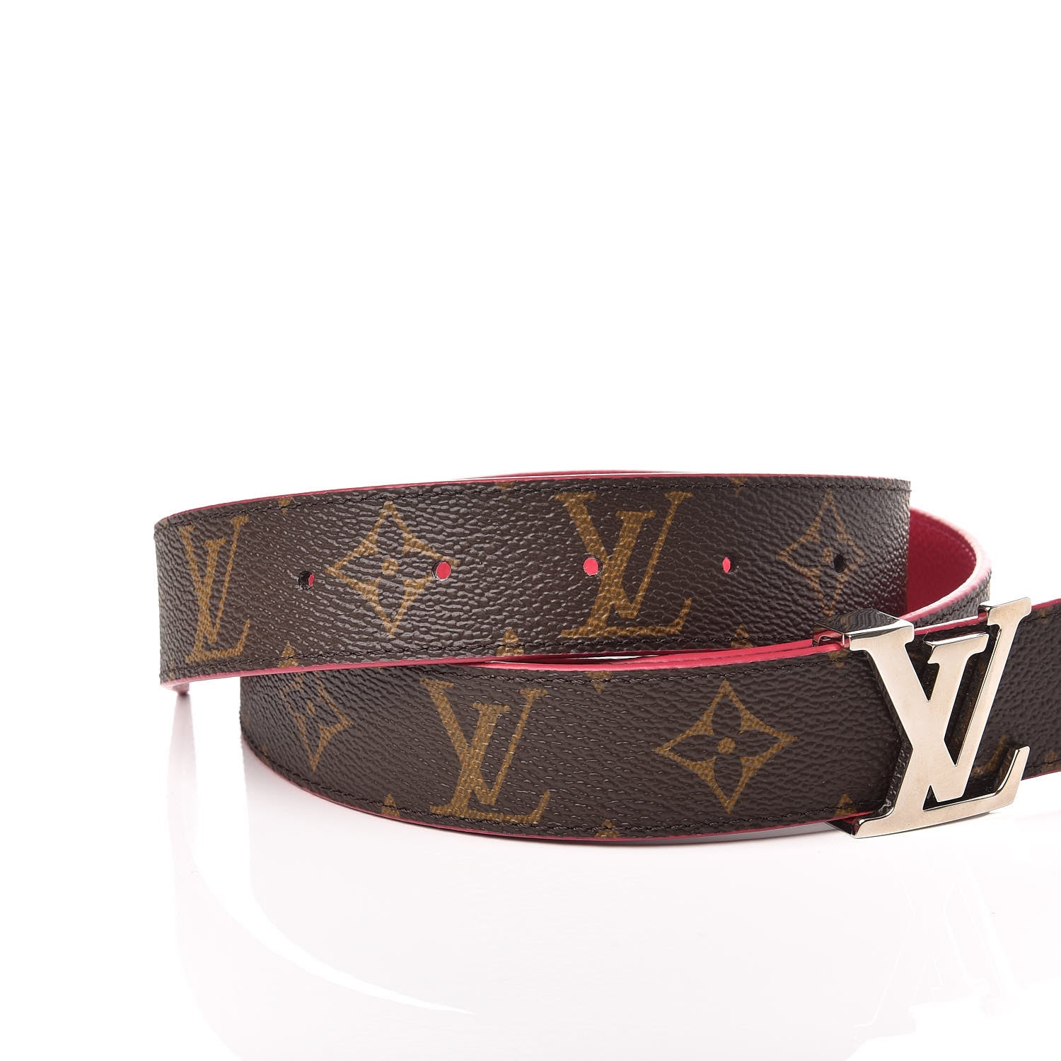 Louis Vuitton Monogram Calfskin 30mm LV Initiales Reversible Belt 90 36 Fuchsia 4 of 7