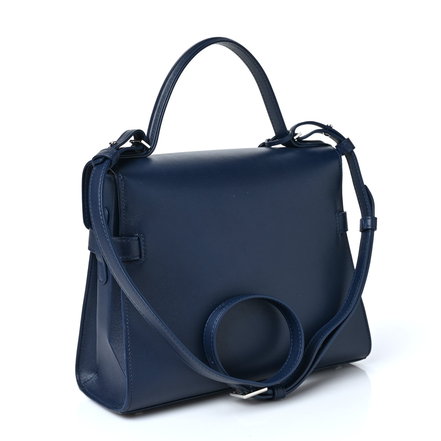 Delvaux Calfskin MM Tempete Satchel Navy 3 of 9