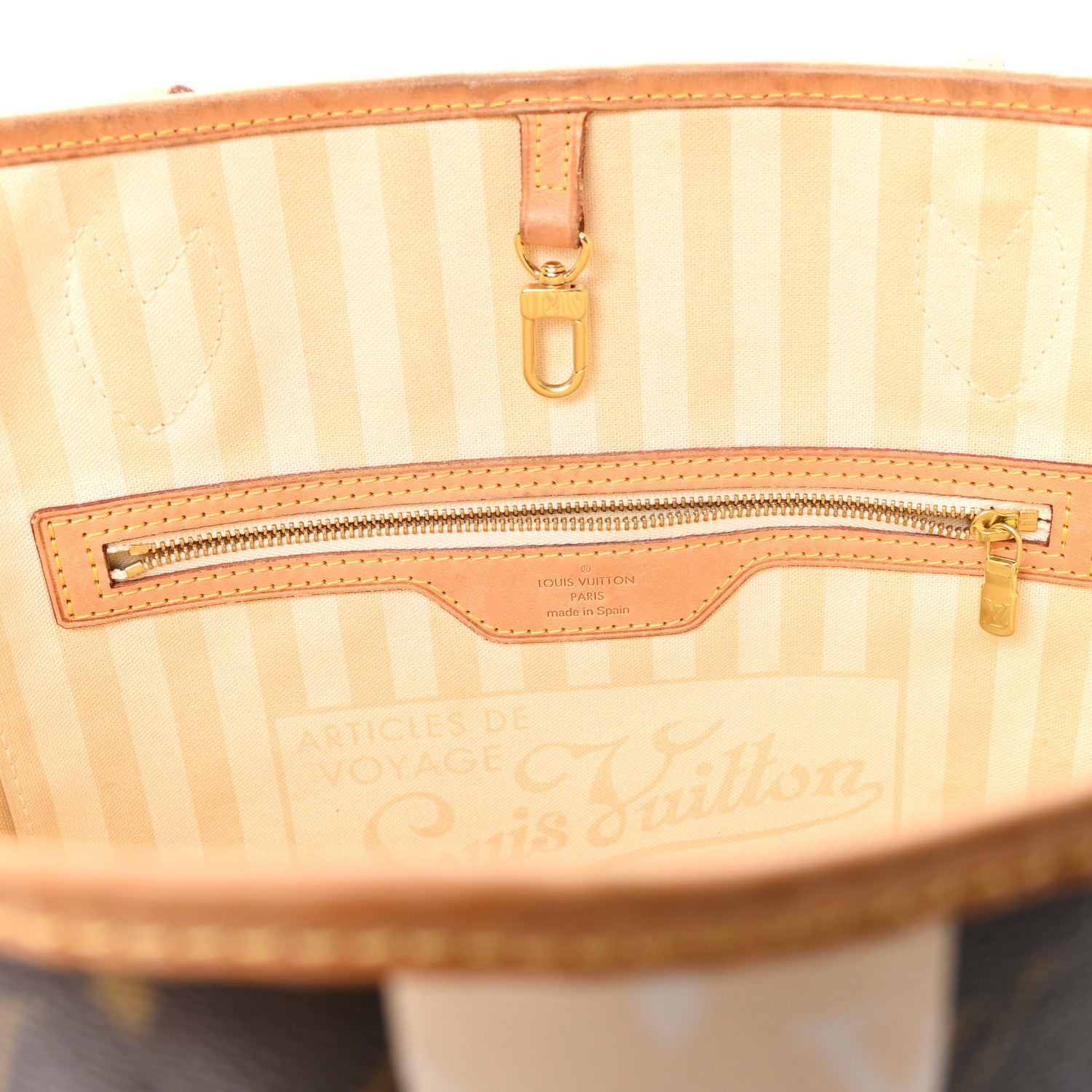 Louis Vuitton Monogram Rayures Neverfull MM 6 of 11