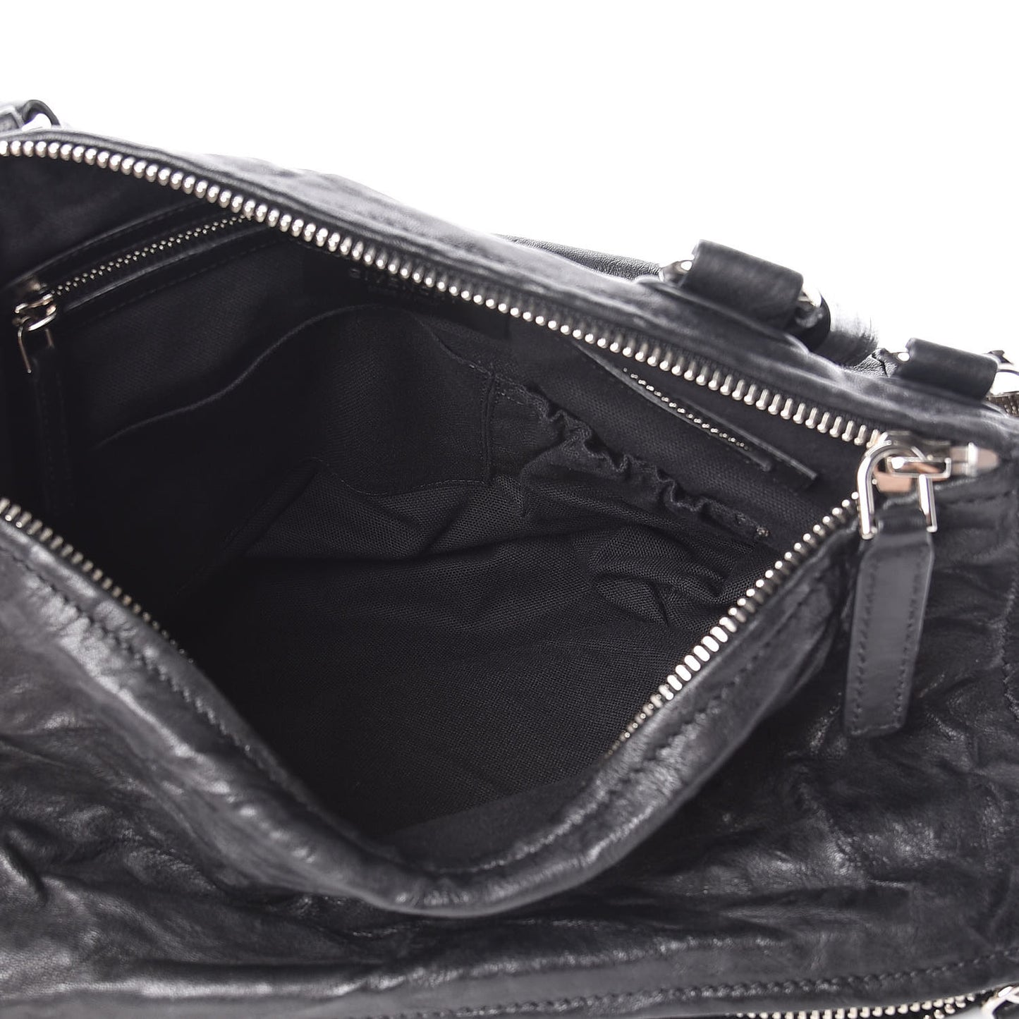 Tumbled Sheepskin Medium Pandora Bag Black