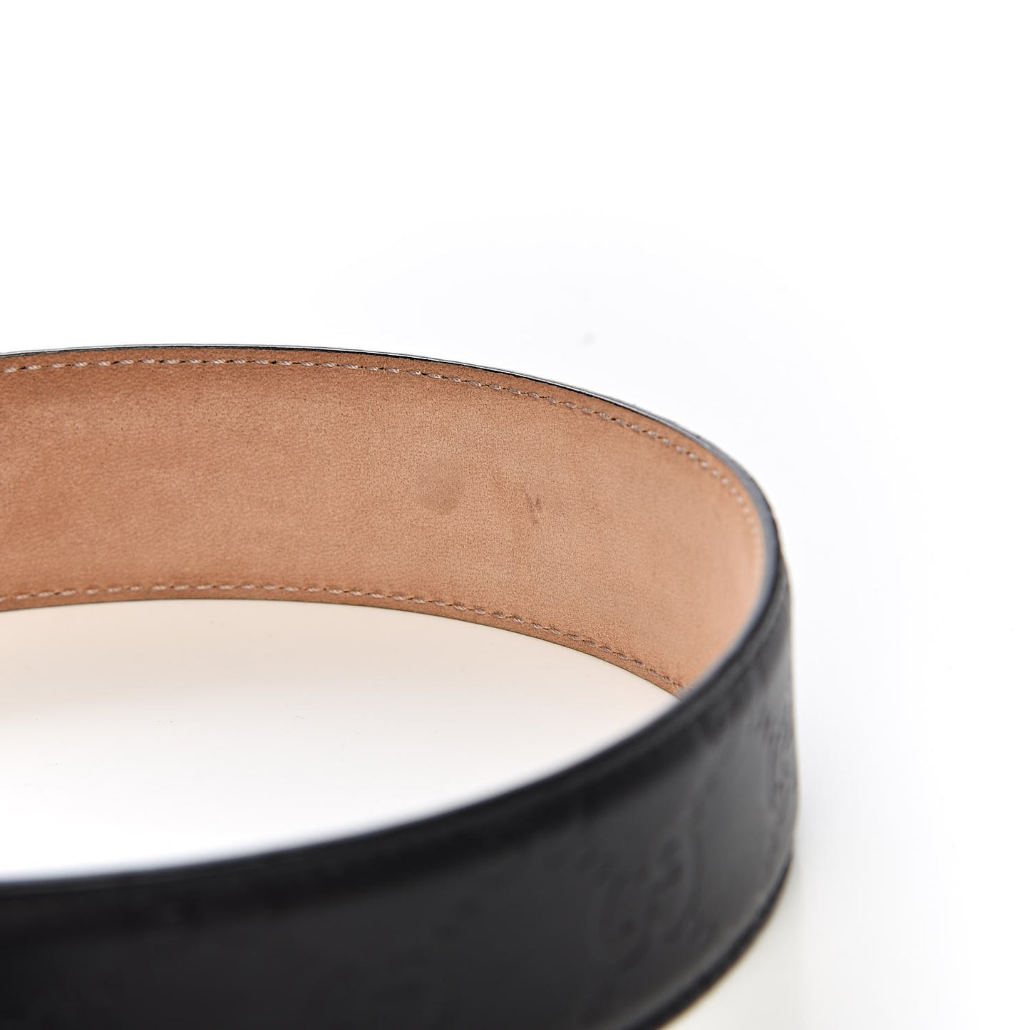 Guccissima Signature Interlocking G 37mm Belt 85 34 Black