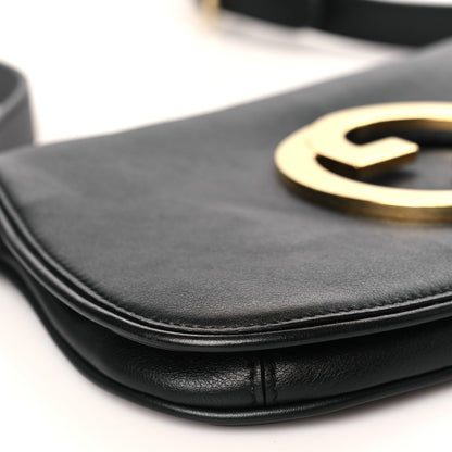 Gucci Roxy Calfskin Blondie Chain Shoulder Flap Bag Black 7 of 10