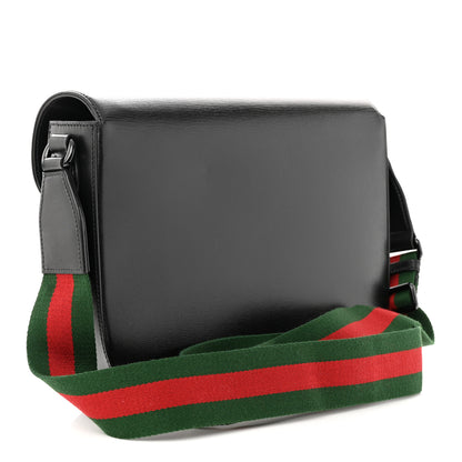 Gucci Azalea Calfskin Web Monochrome Horsebit 1955 Shoulder Bag Black 3 of 12
