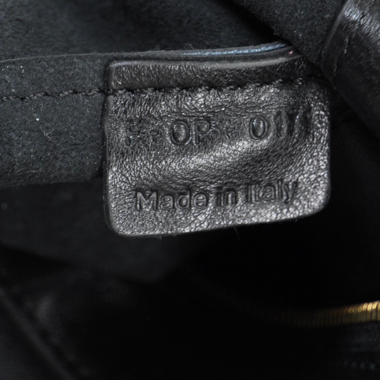 Celine Leather Gusset Cabas Black 9 of 9