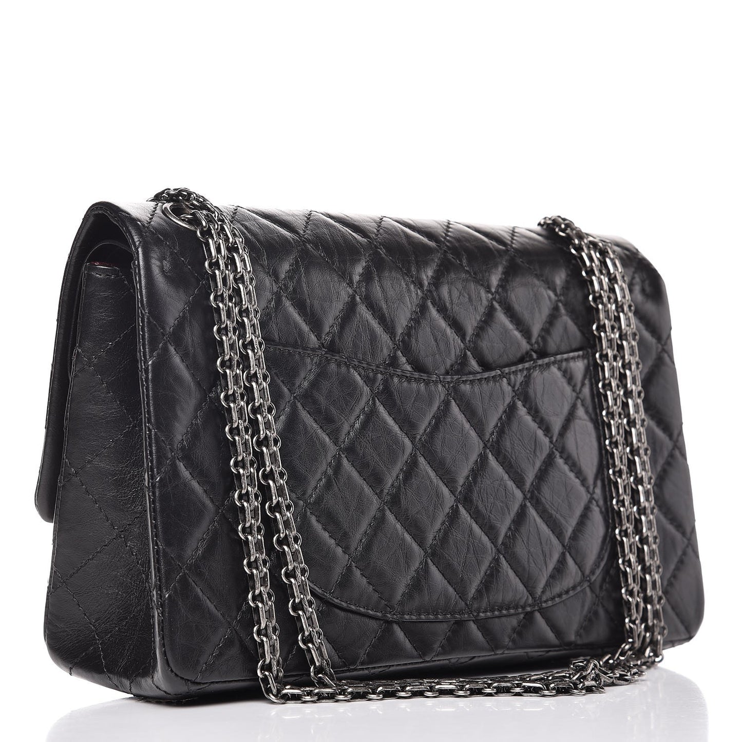 Aged Calfskin Quilted 2.55 Reissue 226 Flap Black