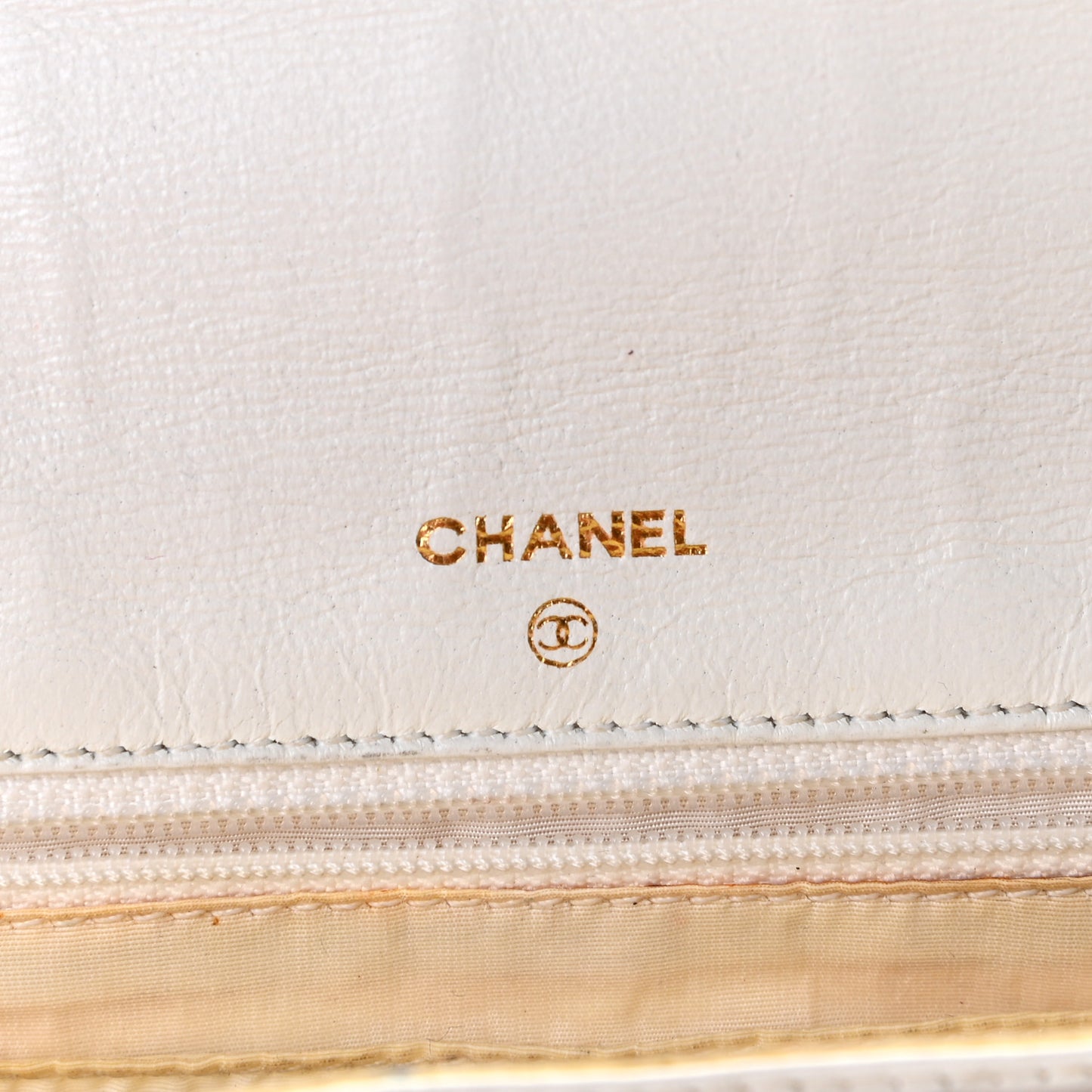 Caviar Timeless CC Wallet on Chain WOC White