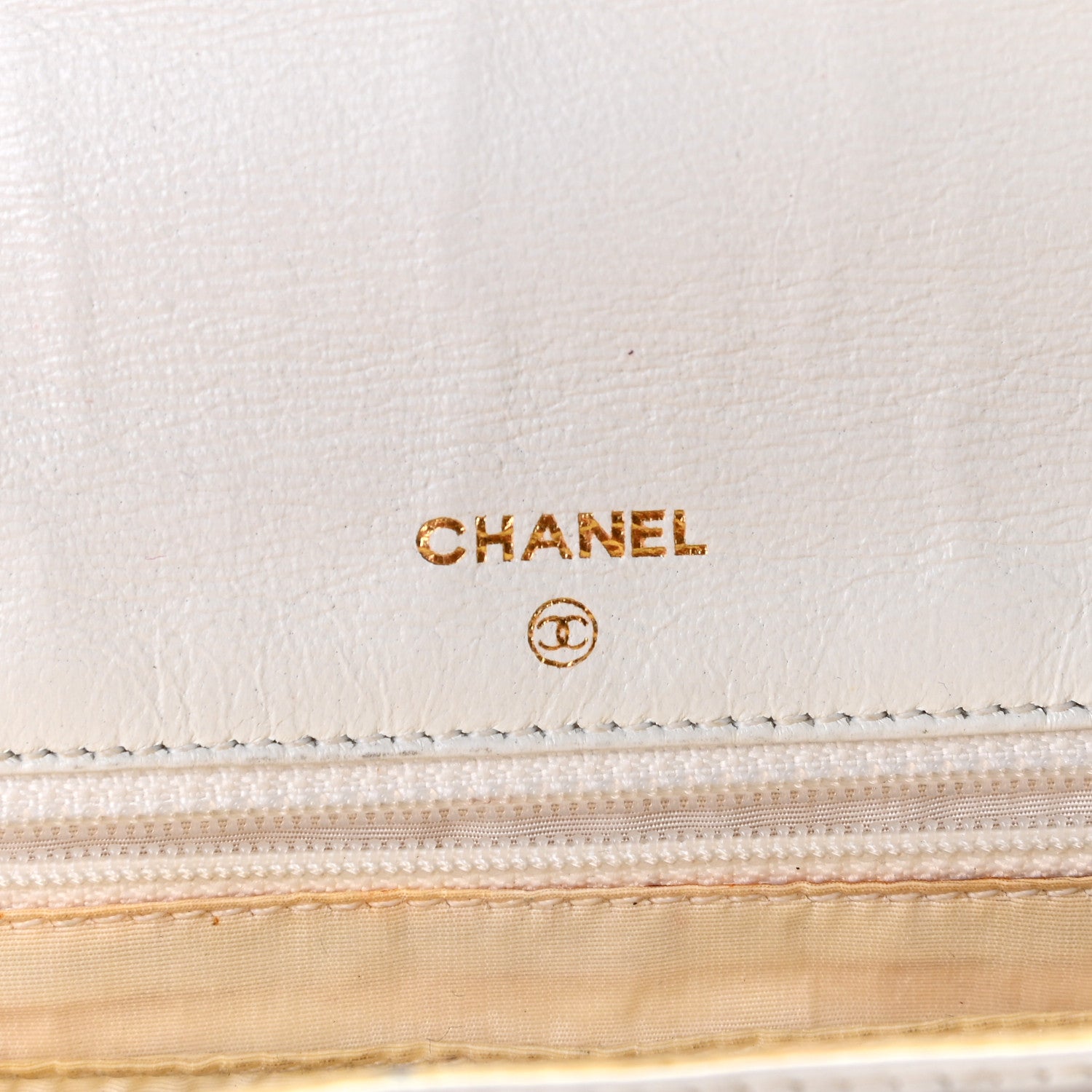 Chanel Caviar Timeless CC Wallet on Chain WOC White 4 of 8