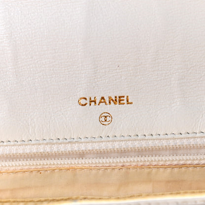Chanel Caviar Timeless CC Wallet on Chain WOC White 4 of 8