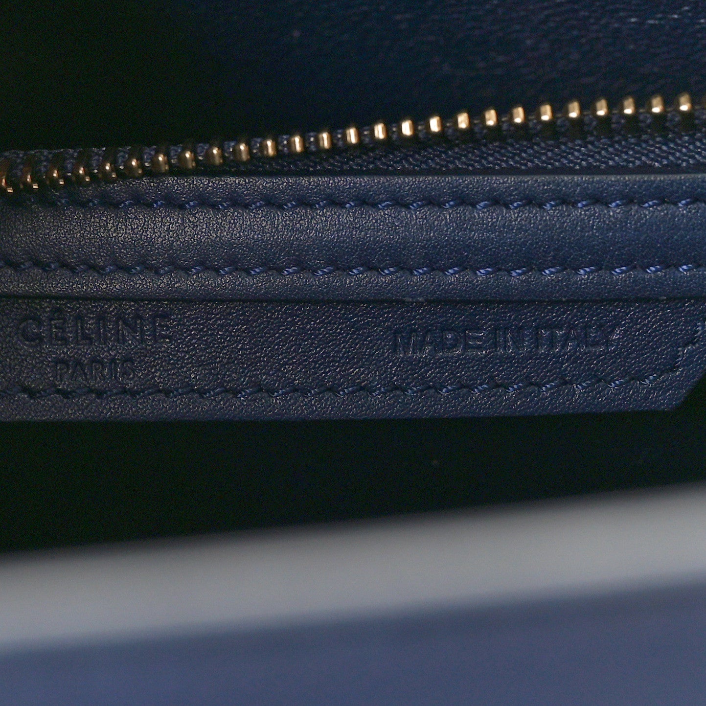 Smooth Calfskin Micro Luggage Navy Blue