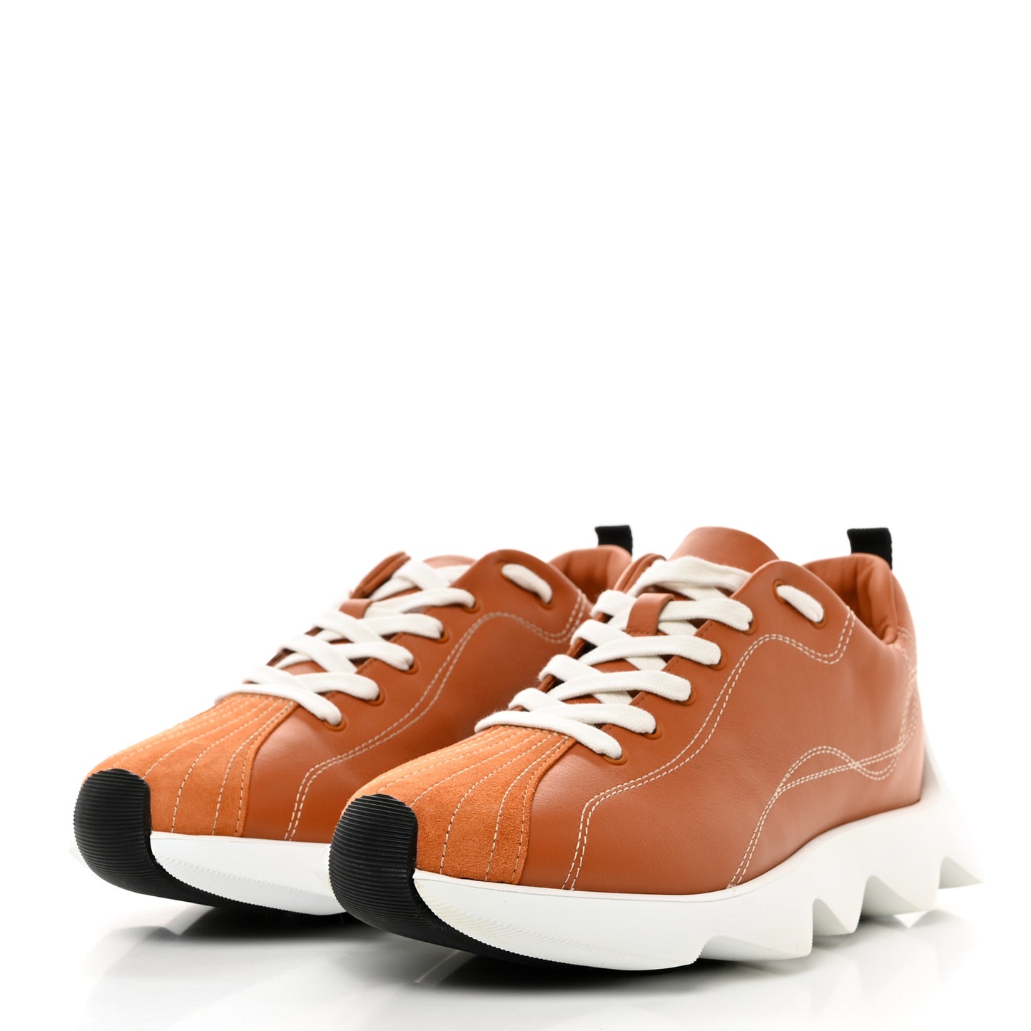 Calfskin Suede Goatskin Envol Sneakers 38 Naturel