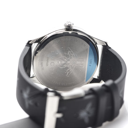 Gucci Stainless Steel Calfskin 38mm G-Timeless Bee Star Hologram Quartz Watch Black 5 of 6
