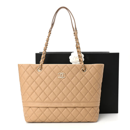 Chanel Caviar Quilted Rolled Up Tote Beige 11 of 11