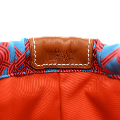 Hermes Silk Barenia Noeud Marin Fourbi 20 PM Pouch Rouge de Coeur Fauve 6 of 7