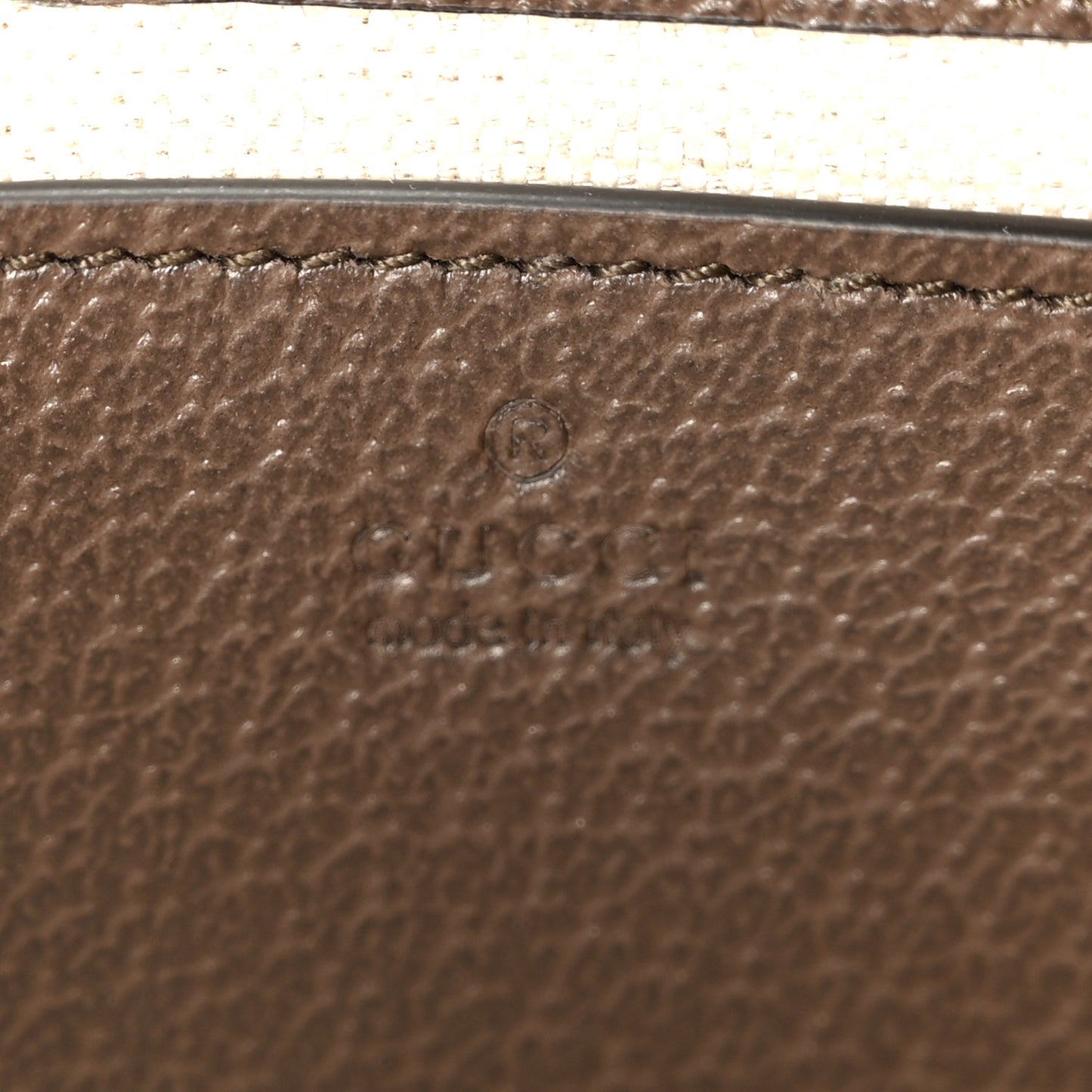 GG Supreme Monogram Textured Dollar Calfskin Mini Ophidia Chain Bag Beige Ebony