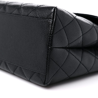 Chanel Caviar Quilted Jumbo Kelly Flap Black 9 of 14