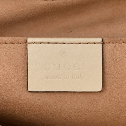 Gucci Calfskin Matelasse Small GG Marmont Chain Shoulder Bag White 6 of 13