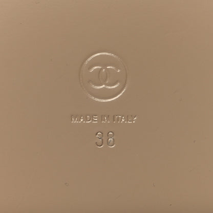 Chanel Calf Hair Suede Shearling Dad Sandals 38 Beige 7 of 7
