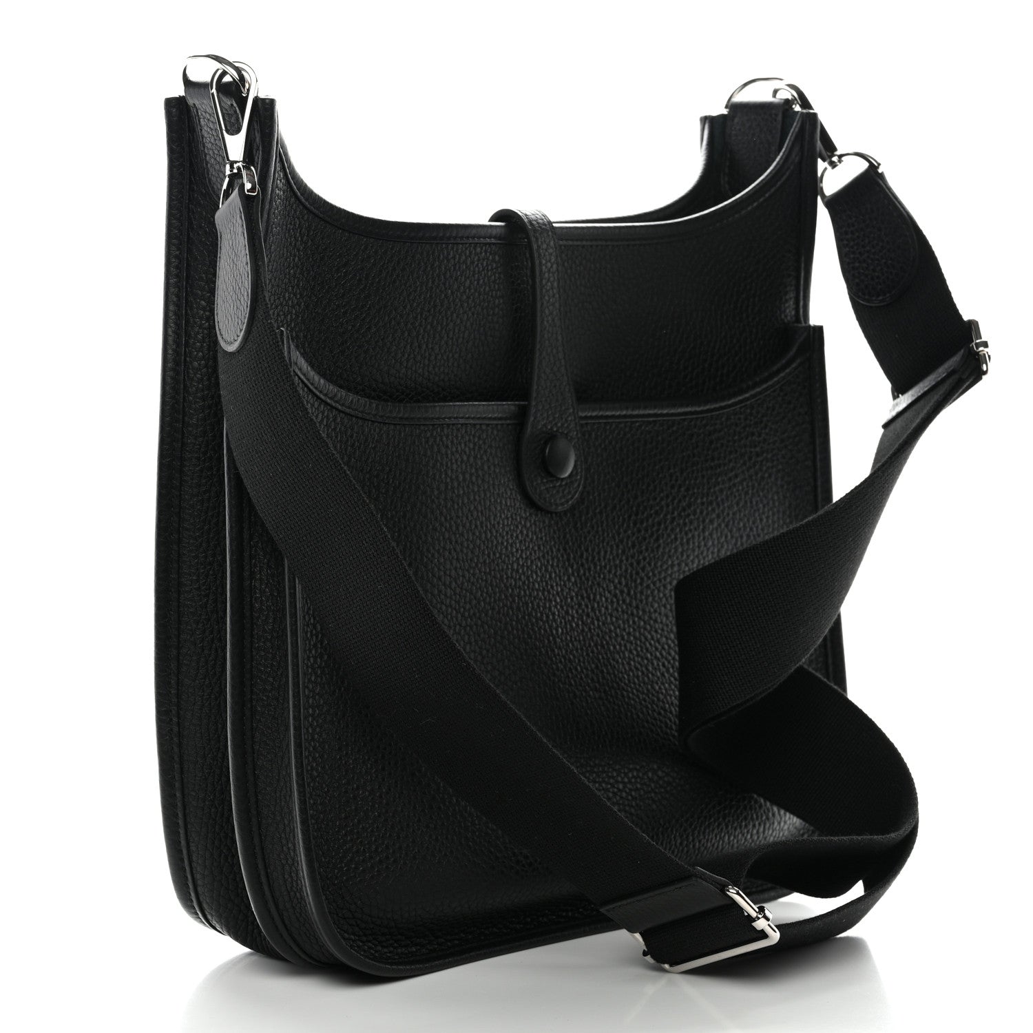 Hermes Taurillon Clemence Evelyne TPM Black 3 of 11