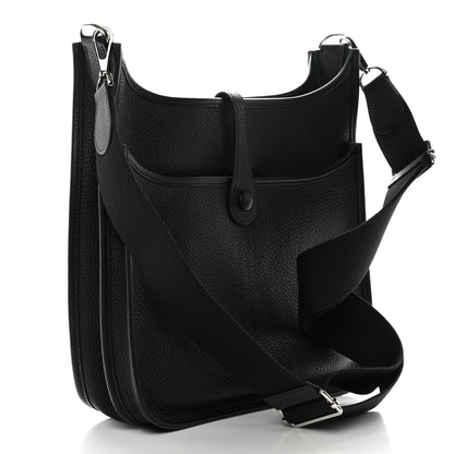 Hermes Taurillon Clemence Evelyne TPM Black 3 of 11