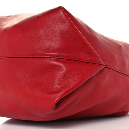 Saint Laurent Lambskin Teddy Drawstring Bag Eros Red 11 of 11