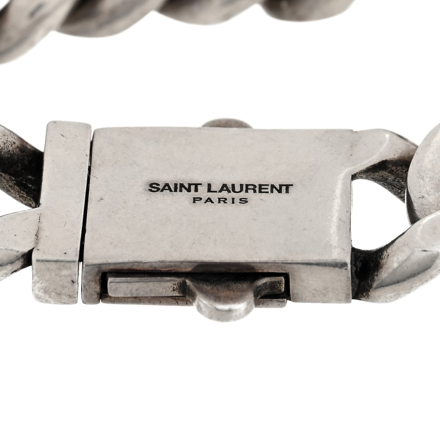 Metal Curb Chain Bracelet Oxidized Silver