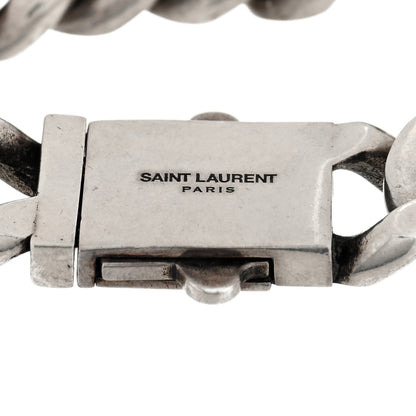 Saint Laurent Metal Curb Chain Bracelet Oxidized Silver 4 of 5