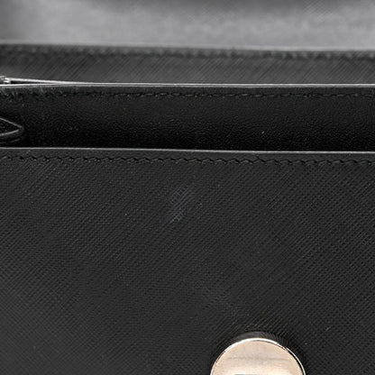 Salvatore Ferragamo Saffiano Sandrine Shoulder Bag Black 11 of 16