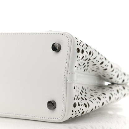 Alaia Calfskin Vienne Wave Mina 20 Bag White 10 of 12