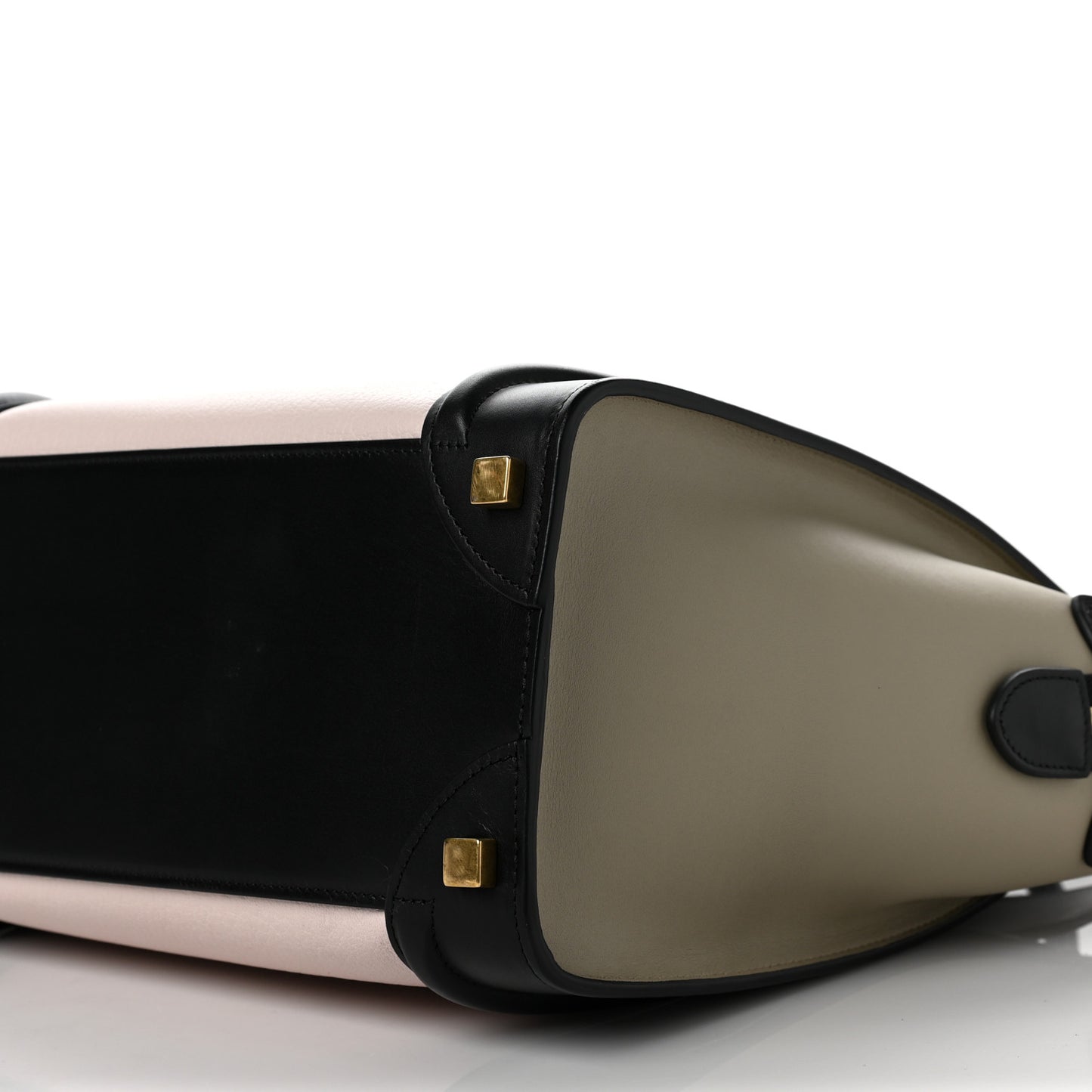 Goatskin Smooth Calfskin Micro Tri-Color Luggage Olive