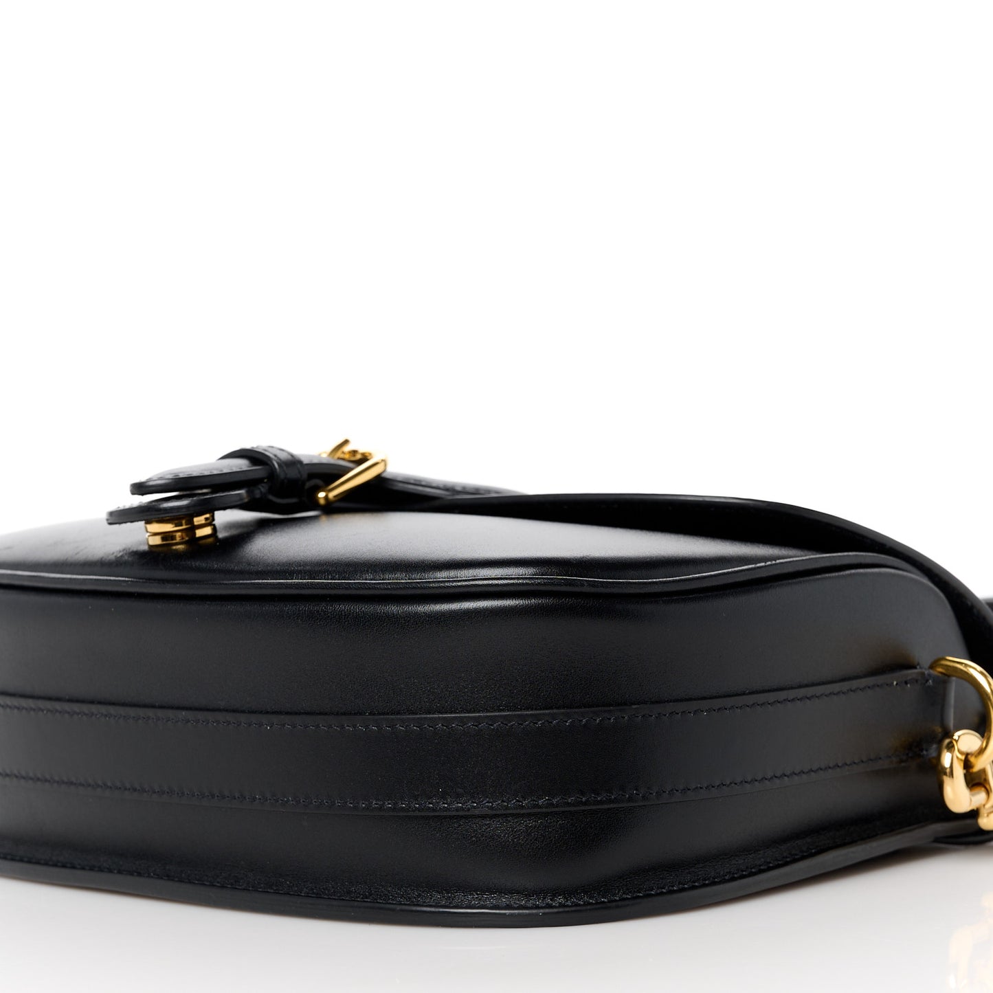 Box Calfskin Medium Bobby Flap Black