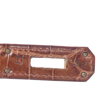 Hermes Shiny Porosus Crocodile Birkin 35 Etrusque 27 of 35