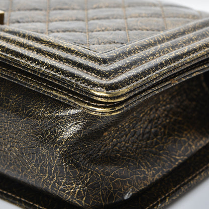 Chanel Metallic Calfskin Quilted Medium Boy Flap Gold 13 of 14