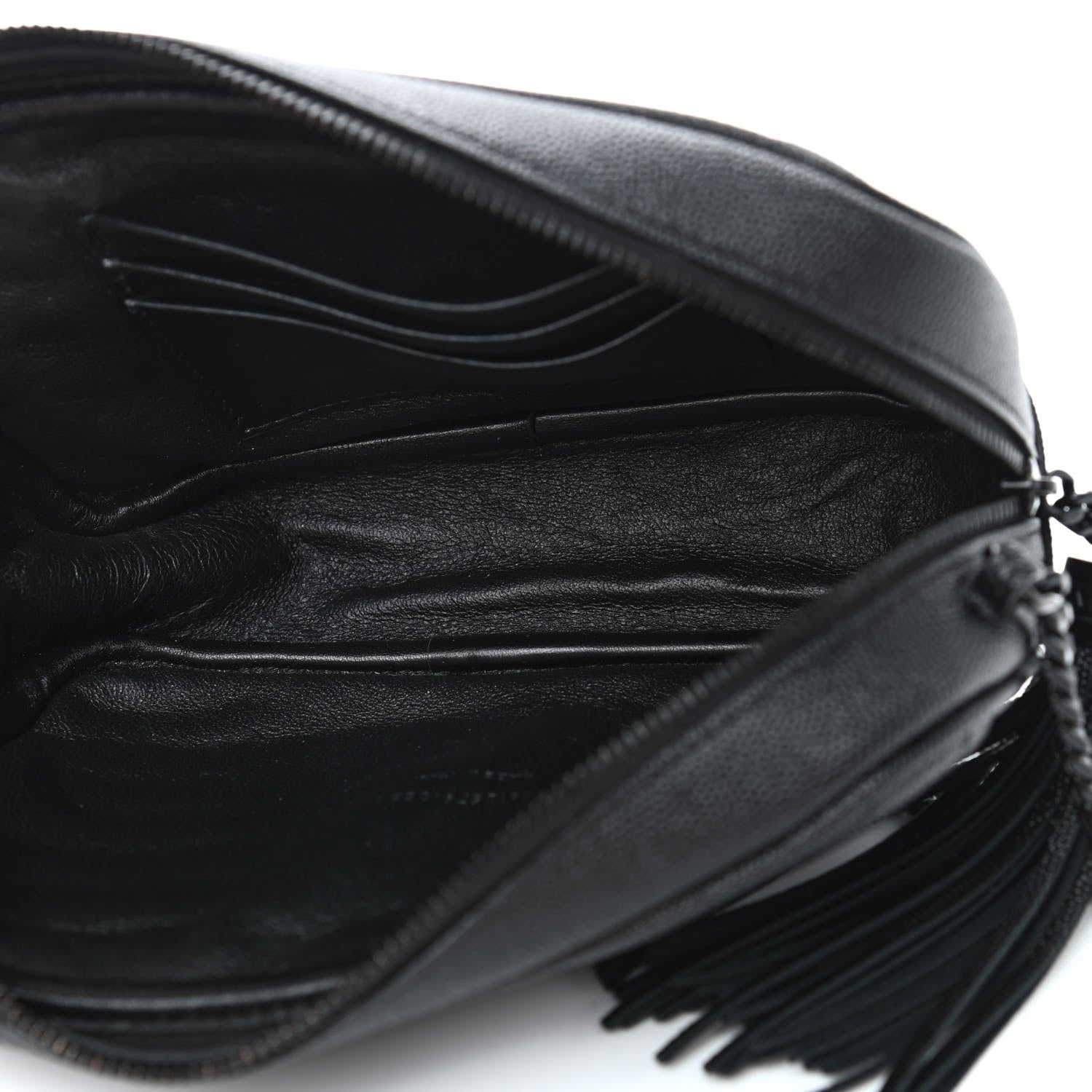 Saint Laurent Grain De Poudre Matelasse Monogram Mini Lou Camera Bag Black 5 of 9