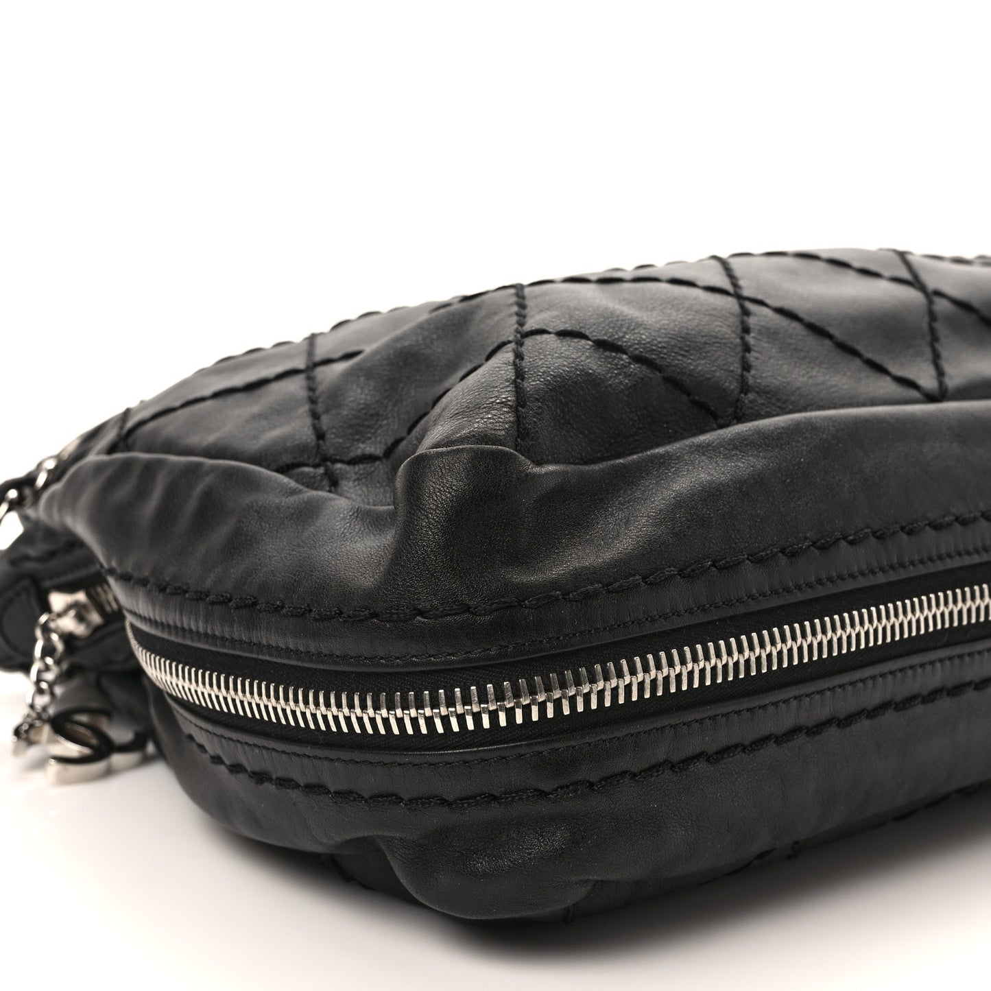 Lambskin Expandable Tote Black