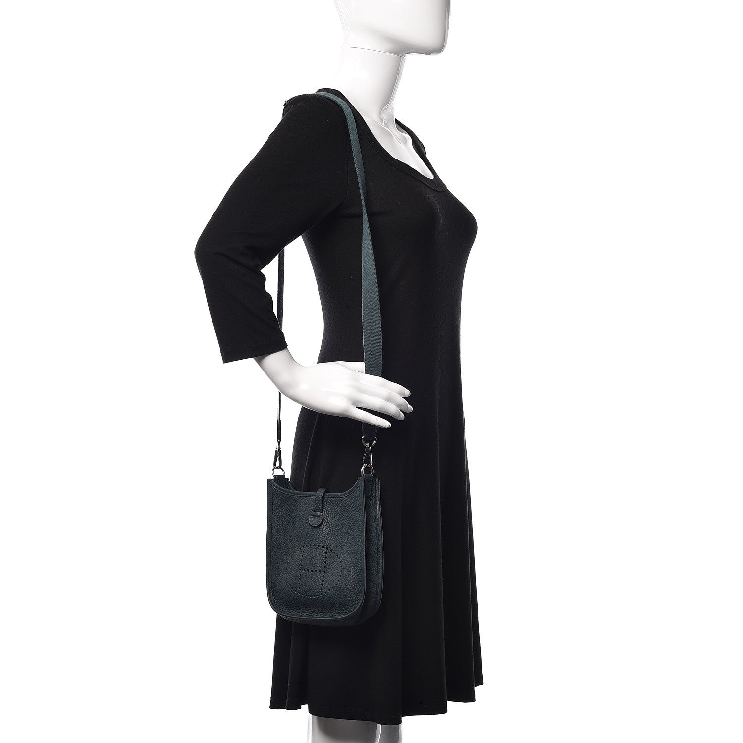 Hermes Taurillon Clemence Evelyne TPM Vert Cypress 2 of 10