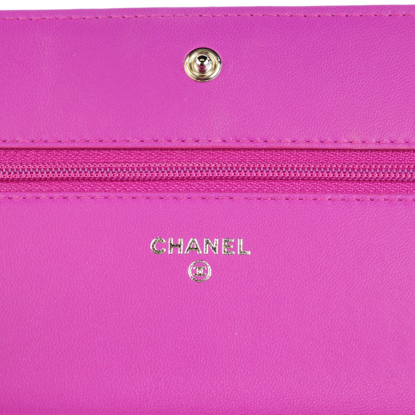 Lambskin Quilted Boy Wallet On Chain WOC Purple