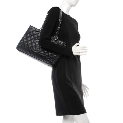 Chanel Caviar Quilted Grand Shopping Tote GST Black 2 of 10